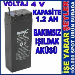 Lightex Lt-42 4v 1.2ah Bakımsız Işıldak Aküsü