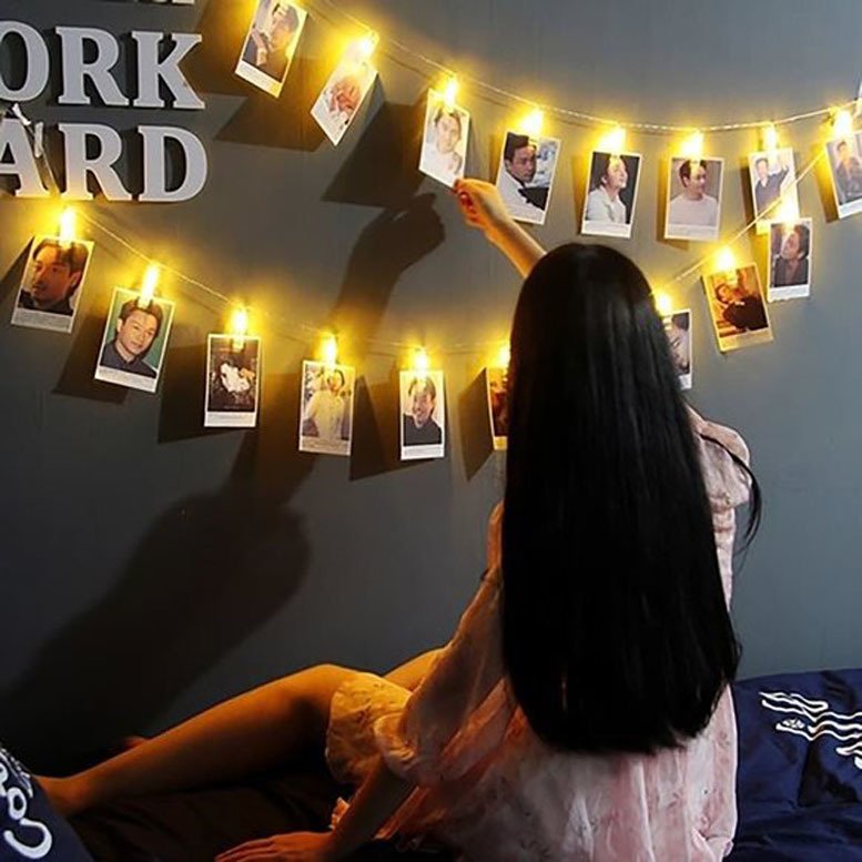 Kalem Pille Çalışan 2mt Mandallı Dekoratif Led Işık Sunum Mandalı