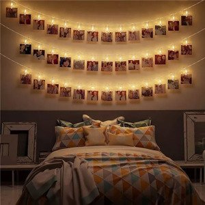 Kalem Pille Çalışan 2mt Mandallı Dekoratif Led Işık Sunum Mandalı