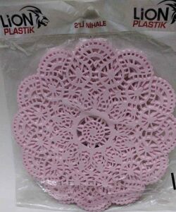 LİON Plastik Silikon 2 Li Nihale Delikli Dekoratif Desenli D-Raf