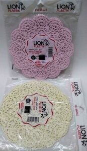 LİON Plastik Silikon 2 Li Nihale Delikli Dekoratif Desenli D-Raf