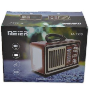 Meier M-153U Usb ve Aux Jack Girişli Işıldak Led Lambalı Mükemmel 3 Band Multimedya Radyo Çalar