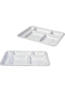 10 adet Kırılmayan Özel Self Servis Tabağı Darbelere Dayanıklı Sert Plastik 5 Gözlü Tabldot Tepsi