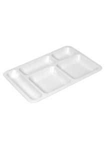 10 adet Kırılmayan Özel Self Servis Tabağı Darbelere Dayanıklı Sert Plastik 5 Gözlü Tabldot Tepsi