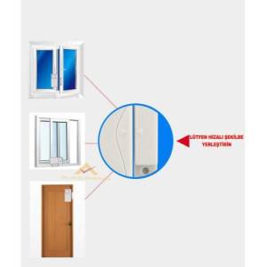 Manyetik Sensörlü Uzaktan Kumandalı Kablosuz Kapı Pencere Hırsız Güvenlik Alarm Sistemi