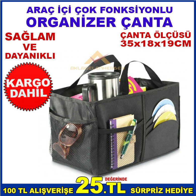 ARAÇ İÇİ MALZEME TOPARLAYICI ÇOK FONKSİYONLU ORGANİZER ÇANTA-3
