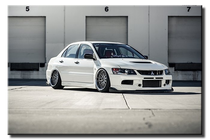 MITSUBISHI EVO 9 6 değişen ölçü ORİJİNAL KANVAS TABLO