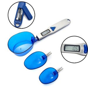 3 Başlıklı Dijital Hassas Kaşık Terazisi 500/0.1gr Mutfak Tartısı Elektronik Kaşık Terazi