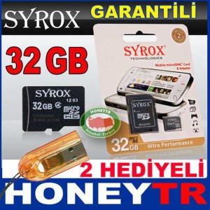 32GB C10 ULTRA HD MICRO SD HAFIZA KARTI 2 HEDİYE