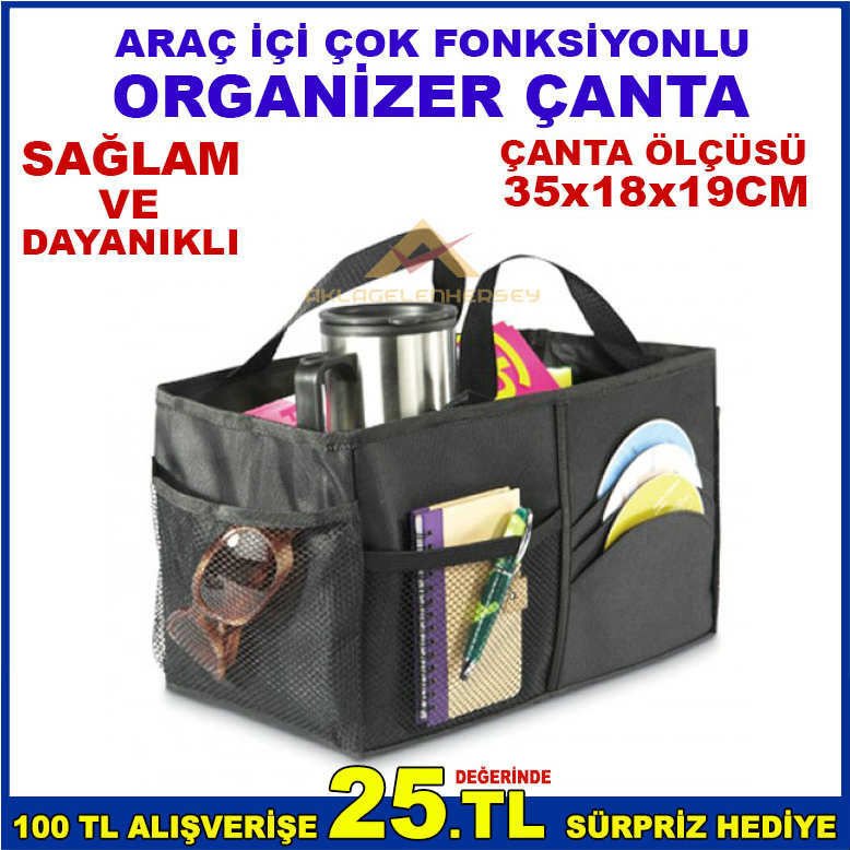 ARAÇ İÇİ MALZEME TOPARLAYICI ÇOK FONKSİYONLU ORGANİZER ÇANTA-3