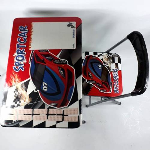 YARIŞ ARABALI YAZI TAHTALI MASA SANDALYE SETİ ÇOCUK DERS MASASI