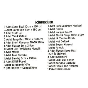 Acil Afet Seti 48 Parça İlk Yardım Seti Deprem Çantası Sağlık Seti