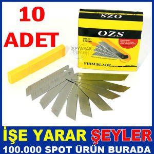 10 Adet Paslanmaz Standart Maket Bıçağı Yedeği