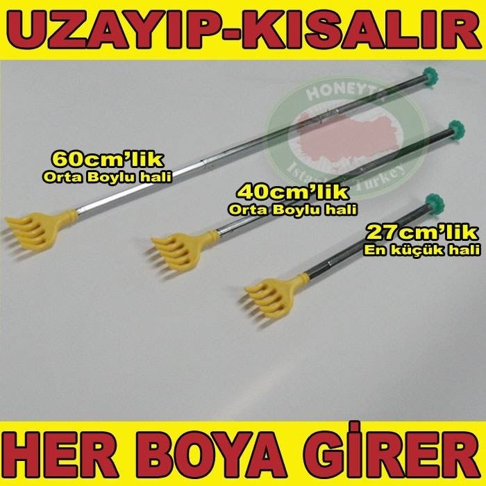 UZAYIP KISALAN METAL TİJLİ SIRT KAŞIMA ALETİ