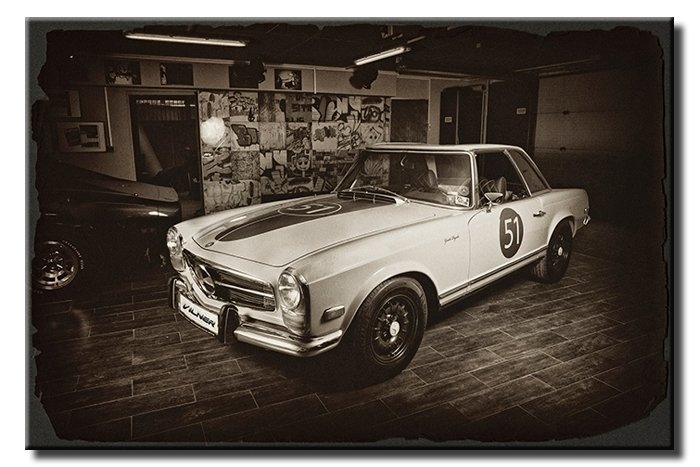 MERCEDES W113 6 değişen ölçü ORİJİNAL KANVAS TABLO