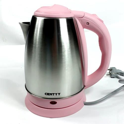 Pembe Centyy Paslanmaz Çelik 1.8 Litre Kettle Su Isıtıcısı Gizli rezistans