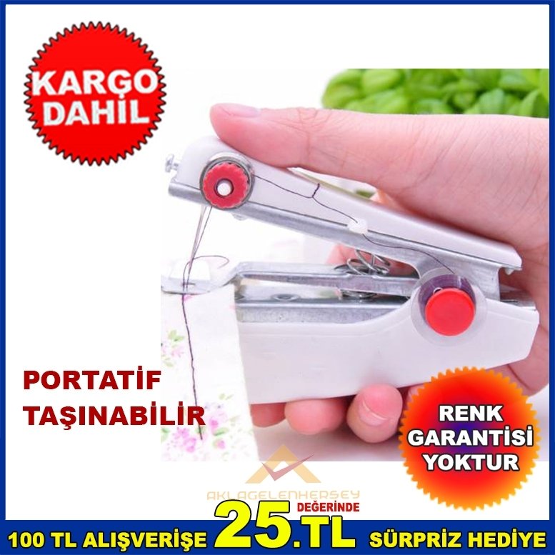 PORTATİF, TAŞINABİLİR, PRATİK MİNİ EL DİKİŞ MAKİNESİ