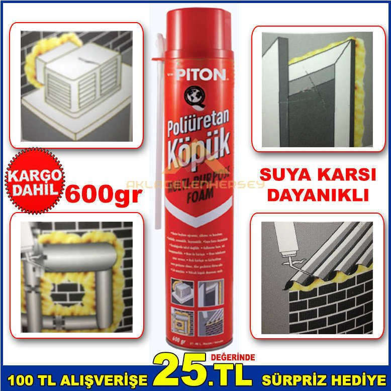 Büyük Boy 600gr Poliüretan Köpük HACİM KAYBINA UGRAMAZ ÇOK AMAÇLI ALEV ALMAZ POLİÜRETAN DOLGU KÖPÜĞÜ
