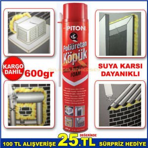 Büyük Boy 600gr Poliüretan Köpük HACİM KAYBINA UGRAMAZ ÇOK AMAÇLI ALEV ALMAZ POLİÜRETAN DOLGU KÖPÜĞÜ