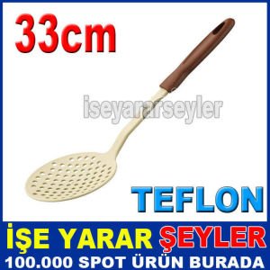 Teflon ve granit tencerelerle tavalara özel çizmeyen ısıya dayanıklı malzeme KEVGİR ÇİZMEZ TEFLON