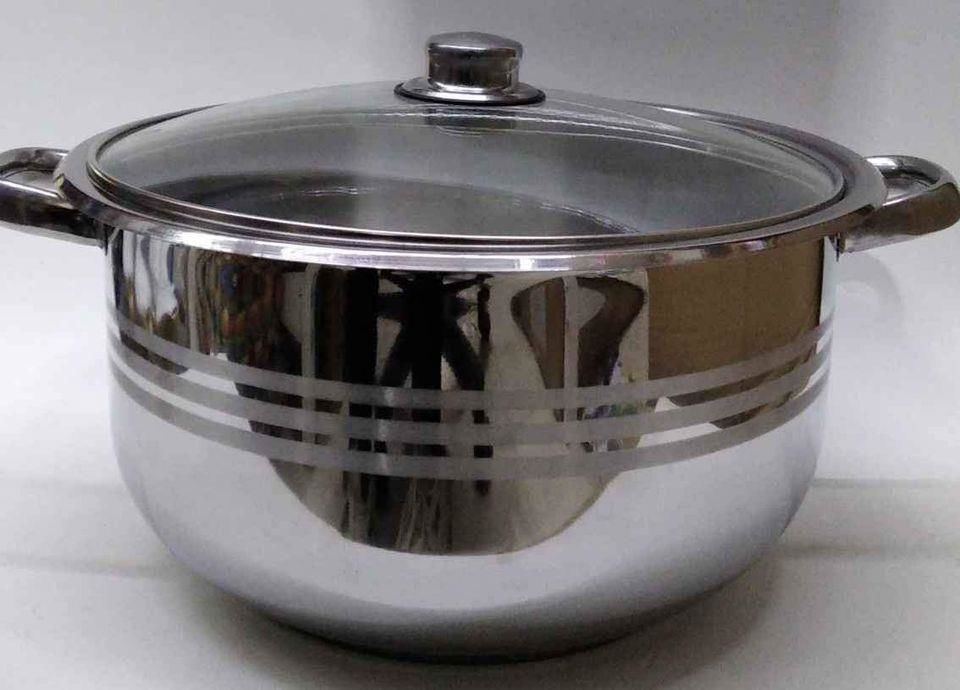 Bestinox Çelik Tencere 34 Cm 19 Lt Cam Kapak Ve Boru Kulp C-1