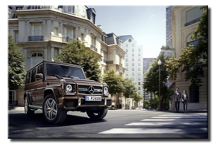 MERCEDES JEEP 6 değişen ölçü ORİJİNAL KANVAS TABLO