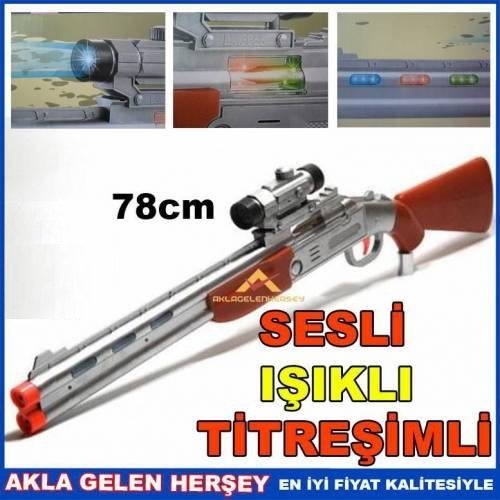 Işıklı Sesli Titreşimli Oyuncak 78cm Av Tüfeği