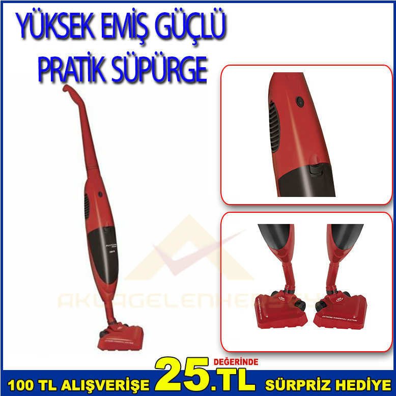 360 DERECE DÖNER GÖVDELİ YÜKSEK EMİŞ GÜÇLÜ PRATİK SÜPÜRGE