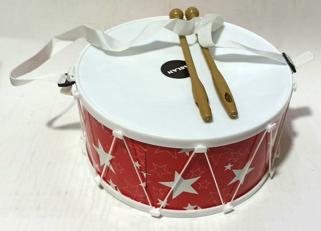 Asılabilir İpli 25x25x12cm Ebatta Plastikten Üretim Oyuncak Davul