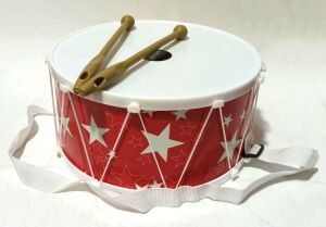 Asılabilir İpli 25x25x12cm Ebatta Plastikten Üretim Oyuncak Davul