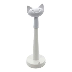 Kedi Tasarımlı Plastik Masa Üstü Kağıt Havluluk Standı Beyaz Renk Dekoratif Kedi Havluluk