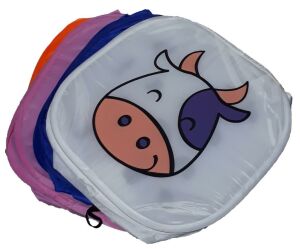 Katlanan Oyuncak Selesi ve Kirli Çamaşır Sepeti 42x42x40 Kapaklı  Çok Amaçlı Çocuk Desenli Sepet