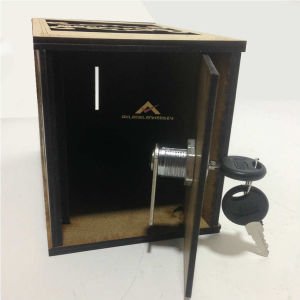 KİLİTLİ AHŞAP PARA KUMBARASI,BÜYÜK BOY PARA BİRİKİM KUTUSU KUMBARAM AHŞAP MONEYBANK -2