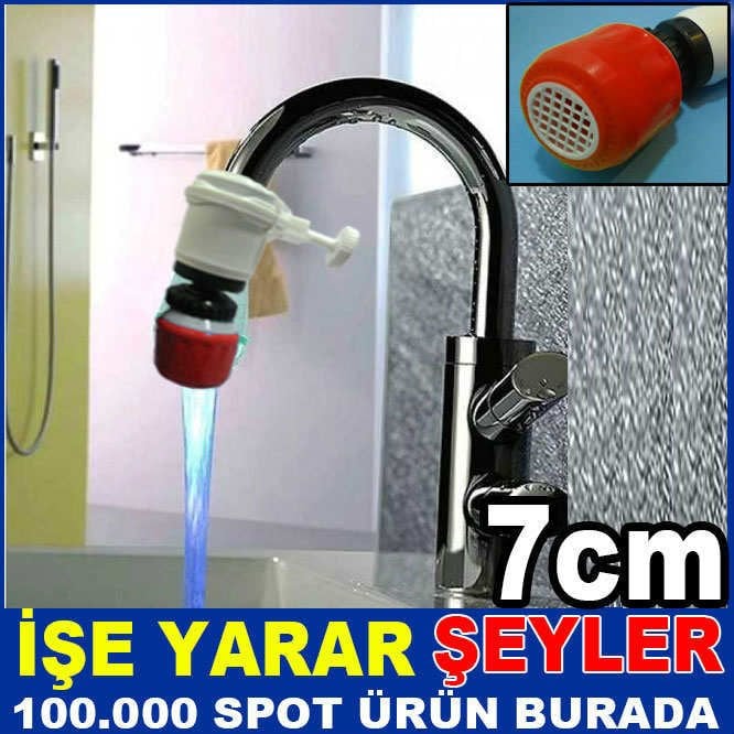 Su tasarrufu aparatı SU SIÇRATMASINI ÖNLEYEN KISA MUSLUK UCU APARATI musluktan akan suyu filtre eder