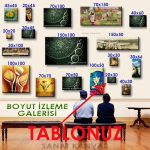 SUDAKİ YAĞ DAMLASI 7 değişen ölçü ORİJİNAL KANVAS TABLO