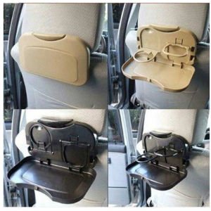 OTO KOLTUK BAŞLIĞINA TAKILAN 2 BARDAK TUTABİLEN KATLANABİLİR TEPSİ