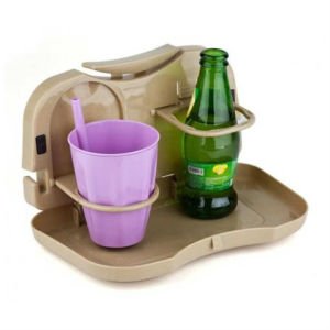 OTO KOLTUK BAŞLIĞINA TAKILAN 2 BARDAK TUTABİLEN KATLANABİLİR TEPSİ