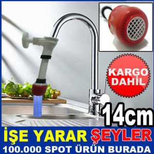 Su tasarrufu aparatı SU SIÇRATMASINI ÖNLEYEN UZUN MUSLUK UCU APARATI musluktan akan suyu filtre eder