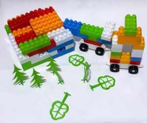 Büyük Boy Parçalar Zeka Blok's 140 Parça Saklama Kaplı Lego Seti Eğlenceli ve Sağlığa Zararsız Set