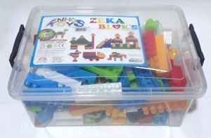Büyük Boy Parçalar Zeka Blok's 140 Parça Saklama Kaplı Lego Seti Eğlenceli ve Sağlığa Zararsız Set