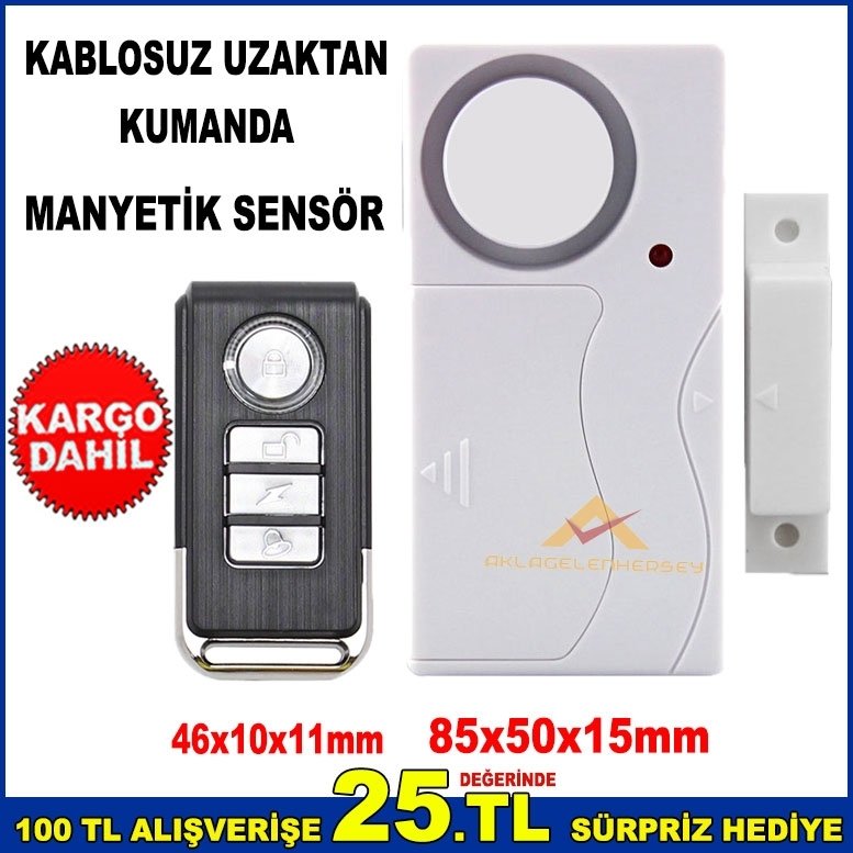 MANYETİK SENSÖRLÜ UZAKTAN KUMANDALI GÜVENLİK ALARM SİSTEMİ