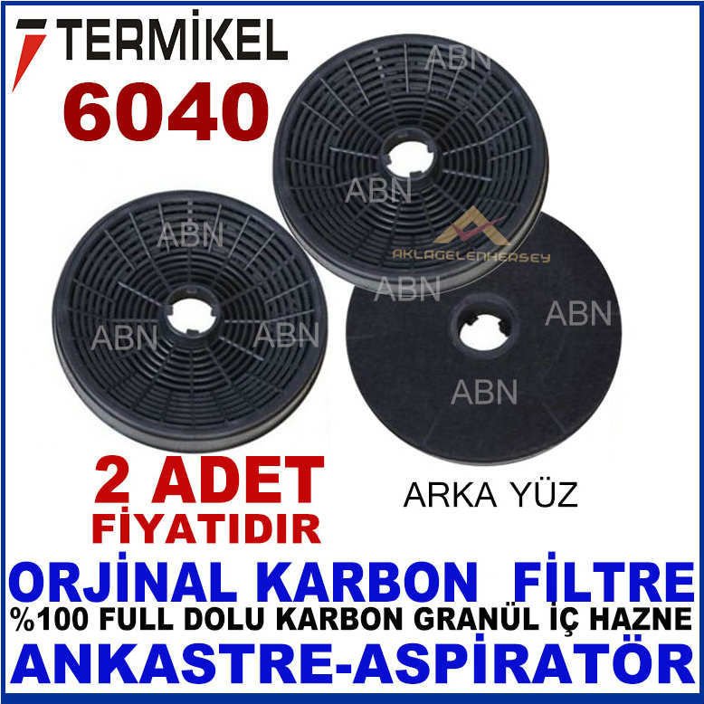 TERMİKEL ANKASTRE DAVLUMBAZ FİLTRESİ TERMİKEL 6040 MODEL DAVLUMBAZ İÇİN GRANÜL KARBONLU FİLTRE