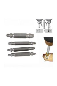 4 Çelik Uç ile 5 parça Süper Set Hasarlı Vida Sökücü Spiral Bükülebilir Tornavida Ucu Tamir Seti