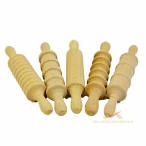 18cm 5'li Çocuk Gelişimi İçin Ahşap Merdane Seti