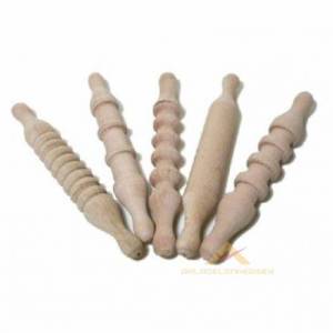 18cm 5'li Çocuk Gelişimi İçin Ahşap Merdane Seti