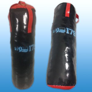 Çocuklar ve gençler için deri dış yüzeyli boks torbası 80x20cm ebatında sağlam dayanıklı kum torbası