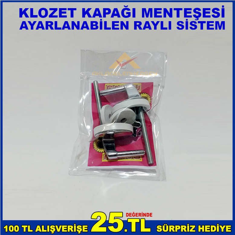 AYARLANABİLEN RAYLI SİSTEM KLOZET KAPAĞI BAĞLAMA TAKIMI LÜKS KROMAJLI MONTAJ TAKIMI