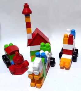 Jumbo Boy Parçalar Mega Blok's 140 Parça Saklama Kaplı Lego Seti Eğlenceli ve Sağlığa Zararsız Set