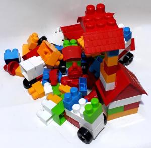 Jumbo Boy Parçalar Mega Blok's 140 Parça Saklama Kaplı Lego Seti Eğlenceli ve Sağlığa Zararsız Set