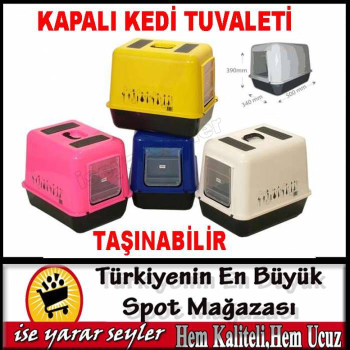 FİLTRE HAVALANDIRMALI KAPALI KEDİ KÖPEK TUVALETİ
